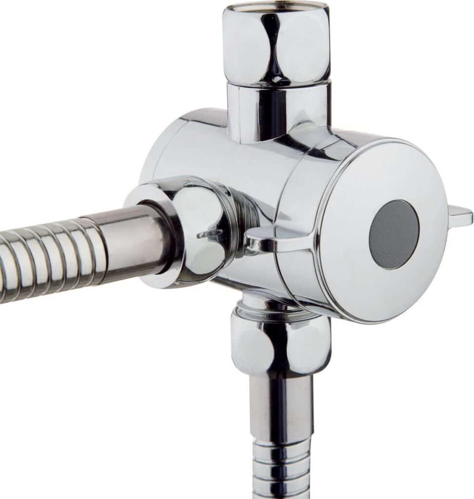 Chromen waterkraan met slangverbinding