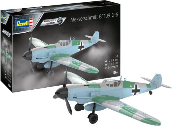 Modelbouwpakket Messerschmitt BF109 G-6 vliegtuig, Revell doos.