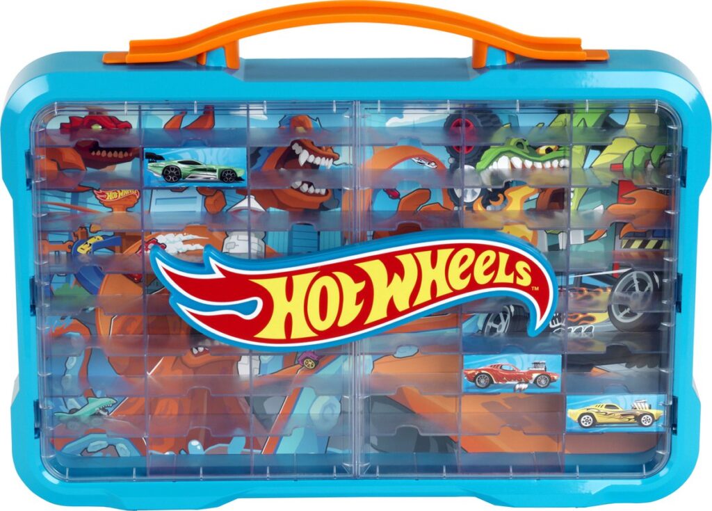 Hot Wheels auto-opbergkoffer met kleurrijk ontwerp
