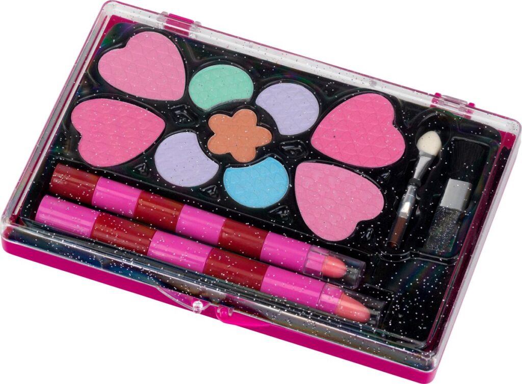 Make-up set met borstel en oogschaduwkleuren
