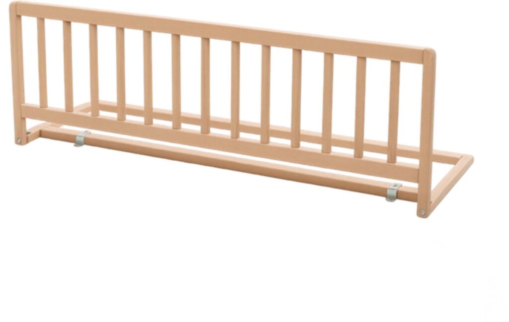 Houten bedhekje met verticale spijlen
