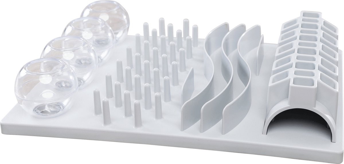Interactief voerbord voor katten, witte plastic puzzel