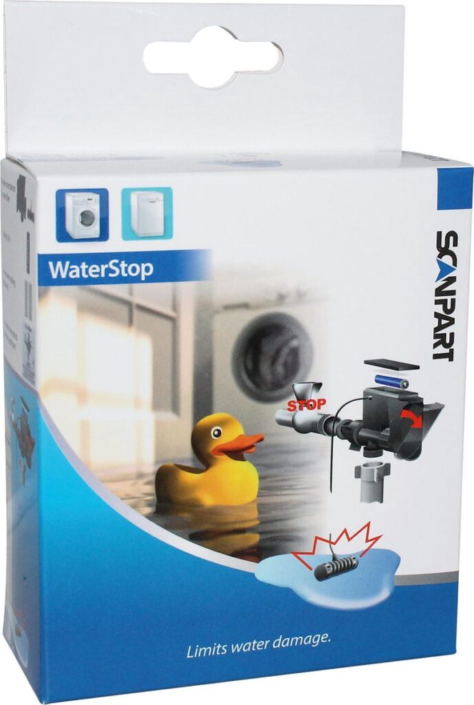 Scanpart WaterStop verpakking met rubberen eendje.