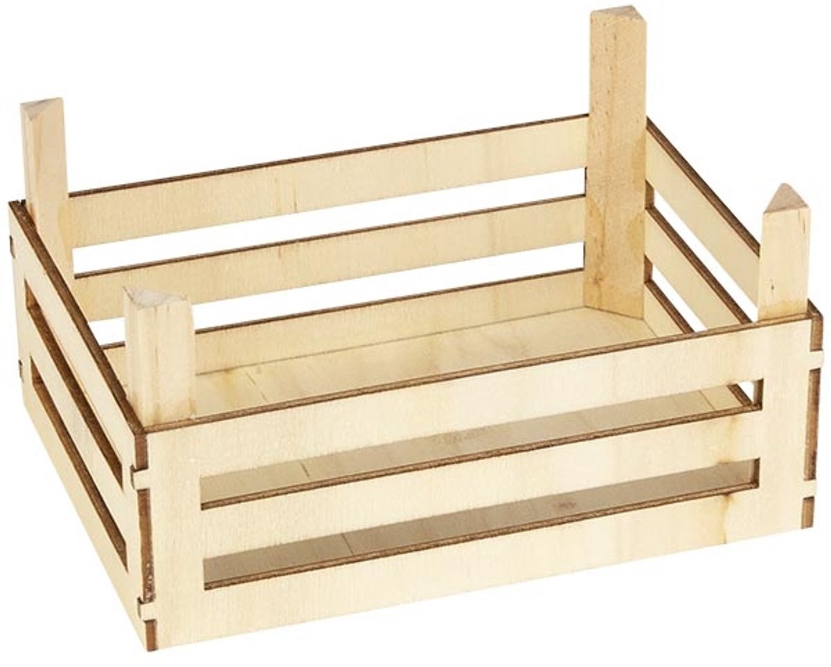 Houten krat voor opslag of decoratie