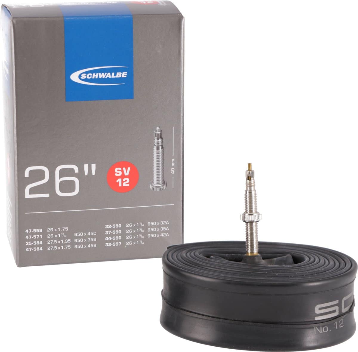 Fietsbinnenband Schwalbe 26 inch met ventiel