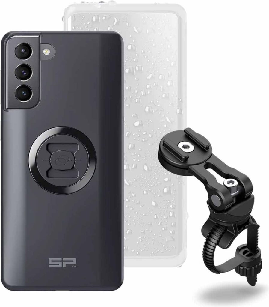 Telefoonhoes met montageset voor sportfietsen.