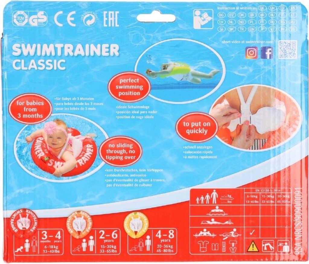 Zwemband voor baby's vanaf drie maanden met goede pasvorm.