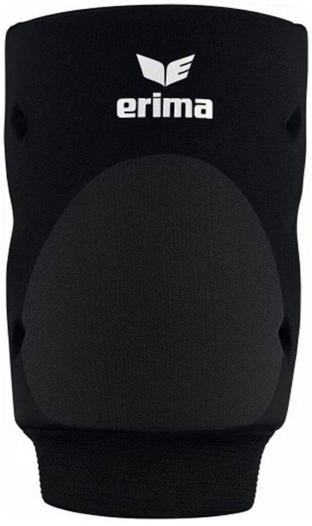 Black volleyball knee pad with logo