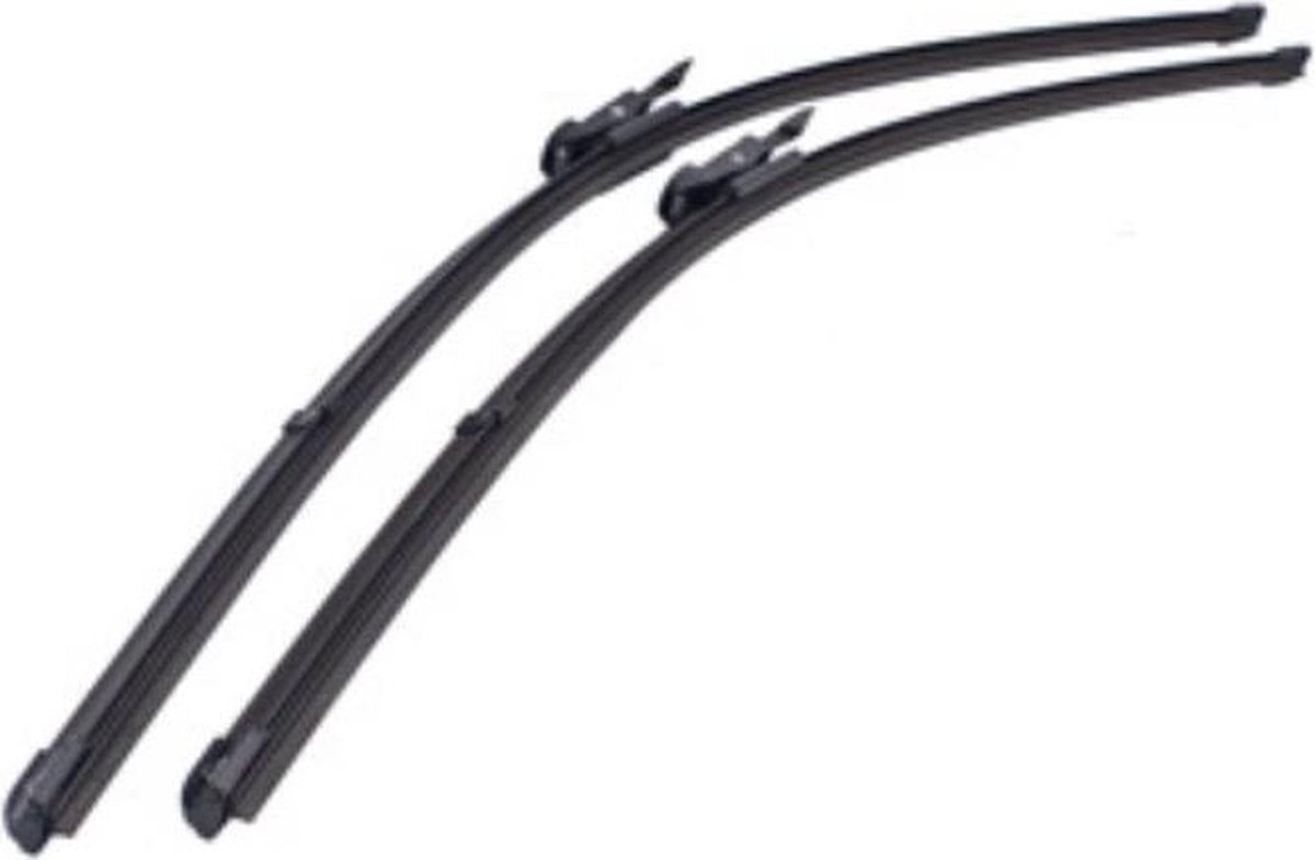 Twee zwarte ruitenwissers op witte achtergrond