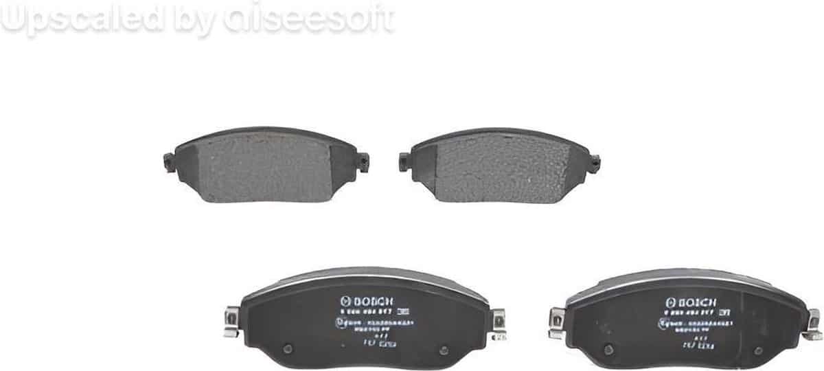 Vier remblokken, bovenkant en zijkant zichtbaar.