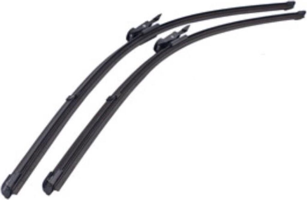 Twee ruitenwissers op witte achtergrond