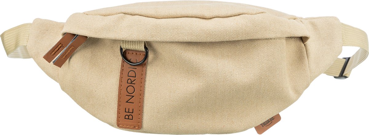 Beige heuptas met leren label Be Nordic