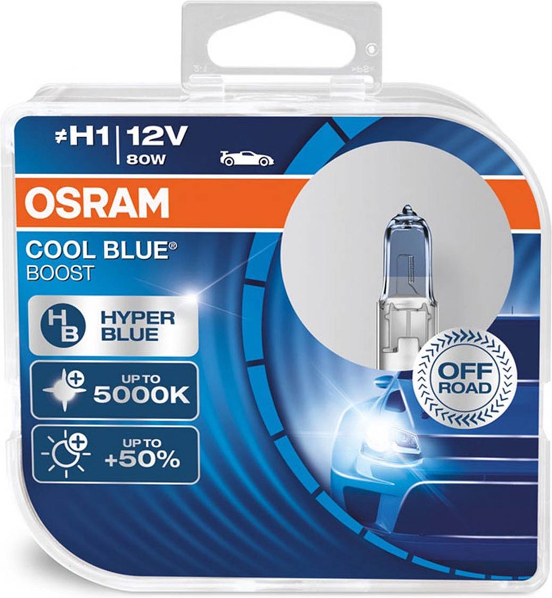 Osram Cool Blue autolamp H1 12V 80W verpakking
