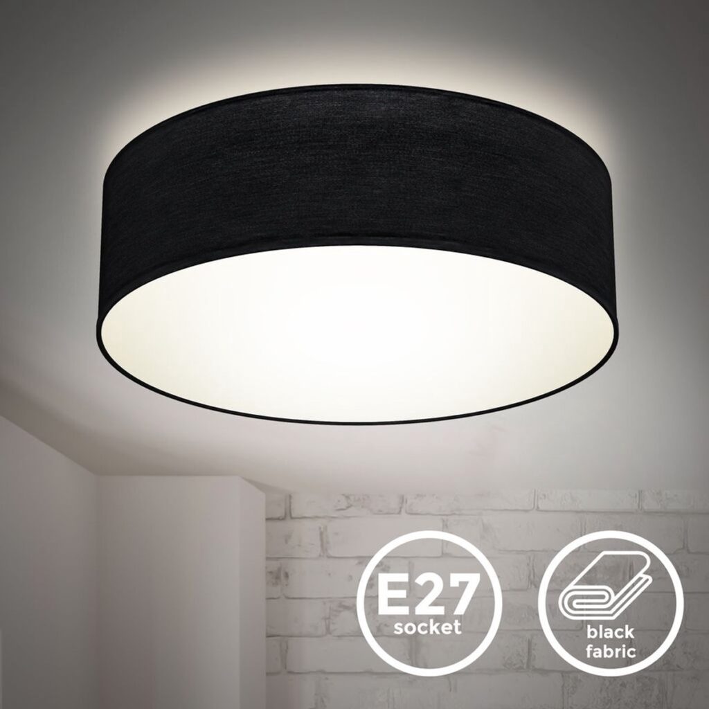 Zwarte plafondlamp met E27 fitting
