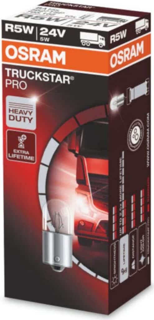 Emballage de la lampe de voiture Osram Truckstar Pro, 24V, 5W.