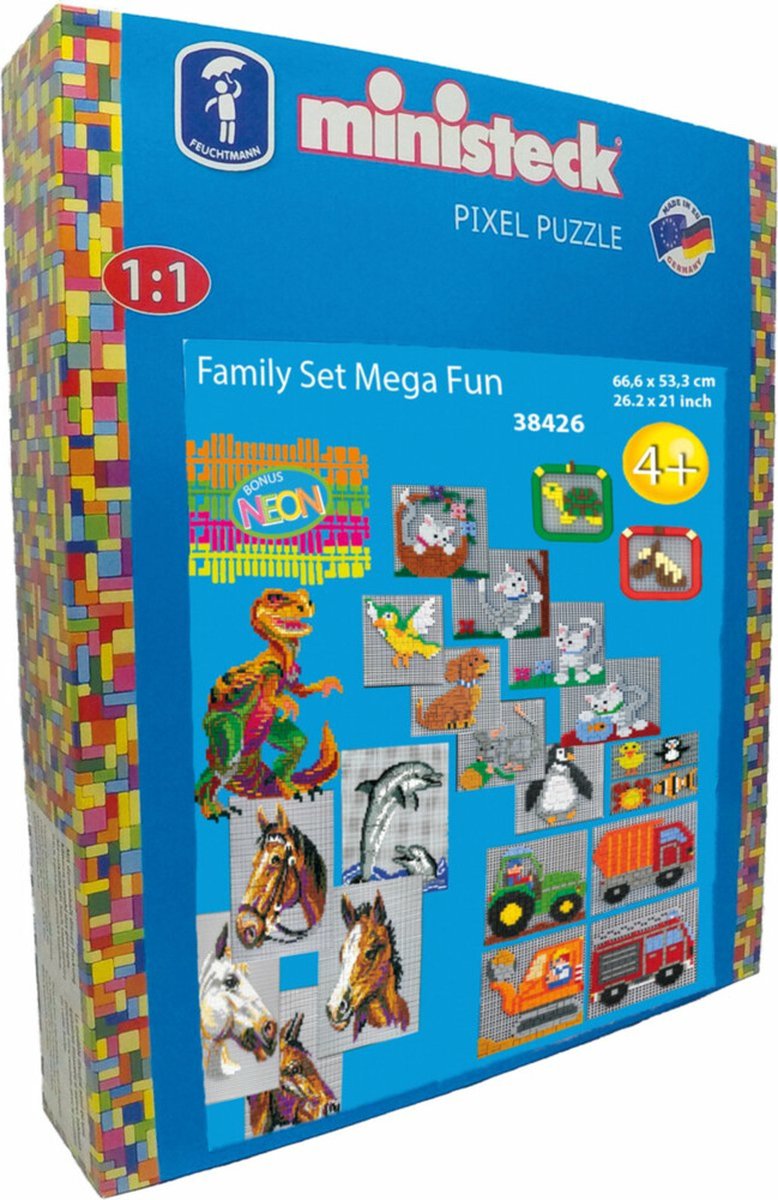 Ministeck Pixel Puzzle Family Set Mega Fun doos