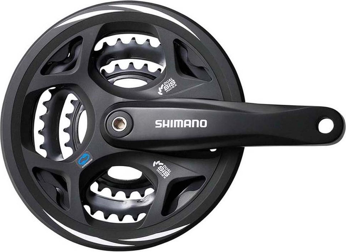 Shimano crankstel met drie kettingbladen