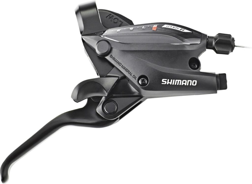 Shimano fietsrem- en schakelhendel met versnellingsindicator