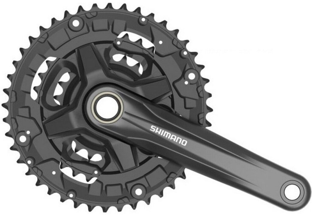 Pédalier Shimano à trois plateaux