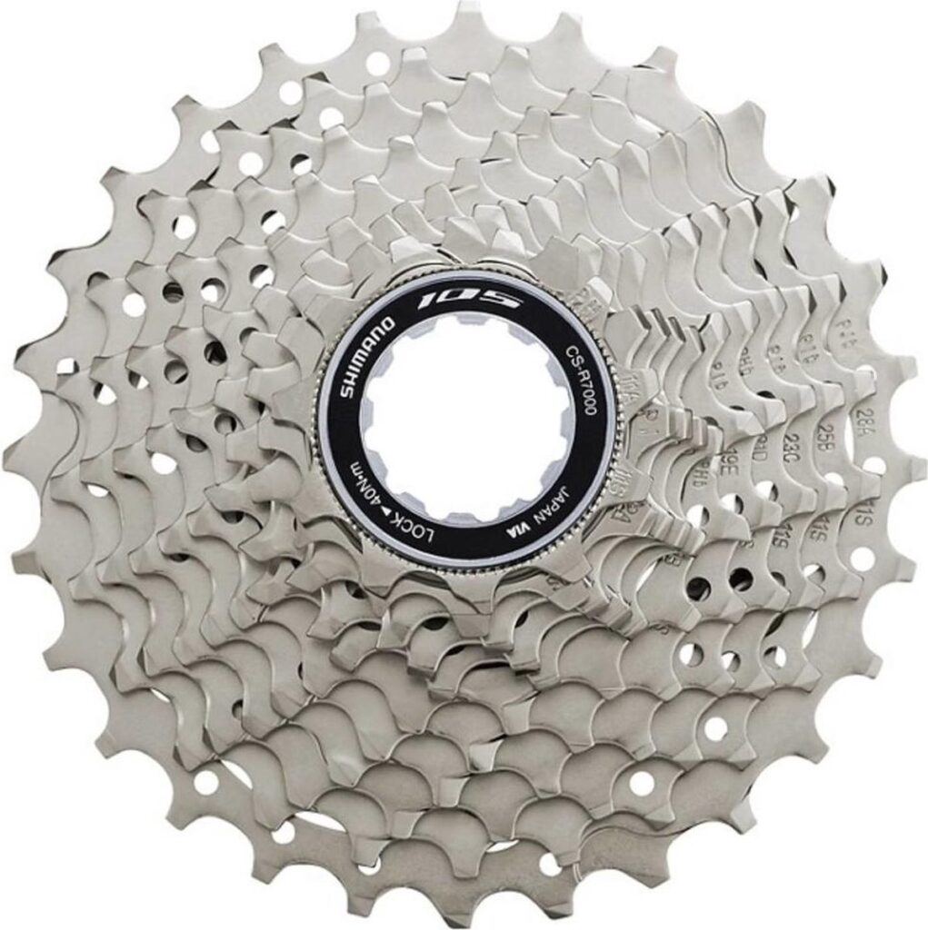 Shimano 105 fietscassette met meerdere tandwielen