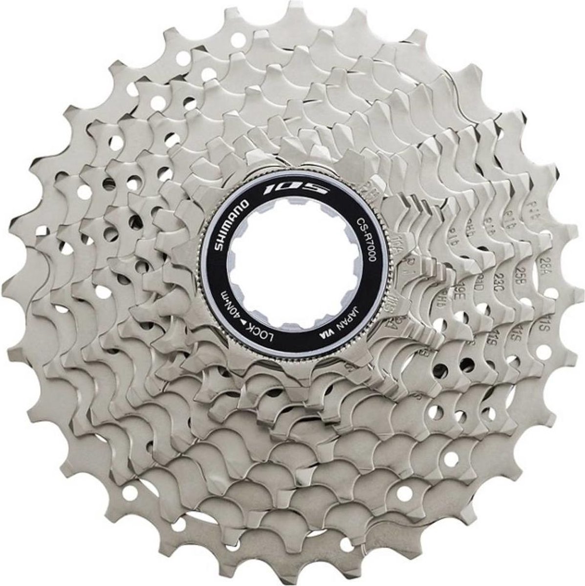 Shimano 105 fietscassette met meerdere tandwielen