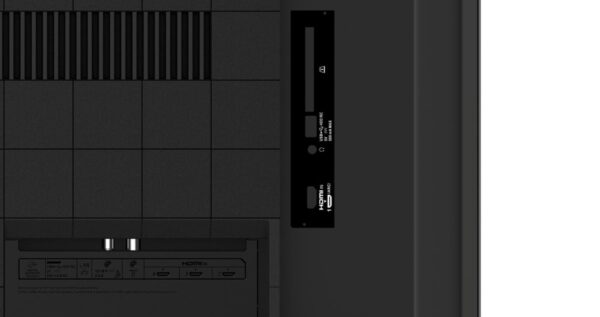 Achterkant televisie met HDMI en USB-poorten