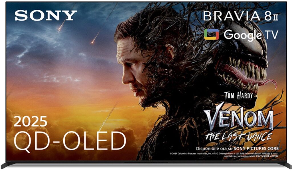 Sony Bravia tv met Venom filmbeeld