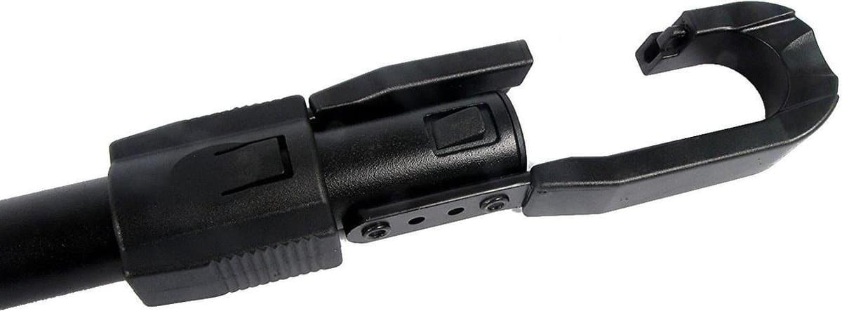 Zwart autostuurbeveiliging met klemmechanisme