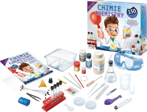 Chemie-set voor kinderen met 150 experimenten.