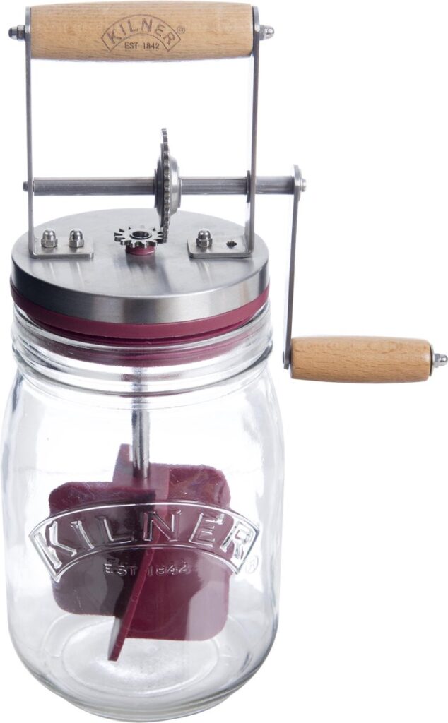 Kilner handmatige boterkarn met glazen pot