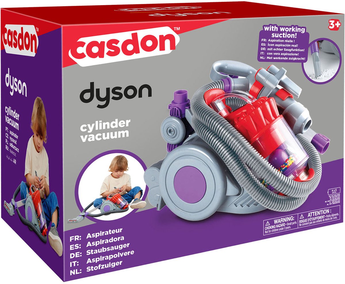 Casdon Dyson speelgoed cilinderstofzuiger verpakking