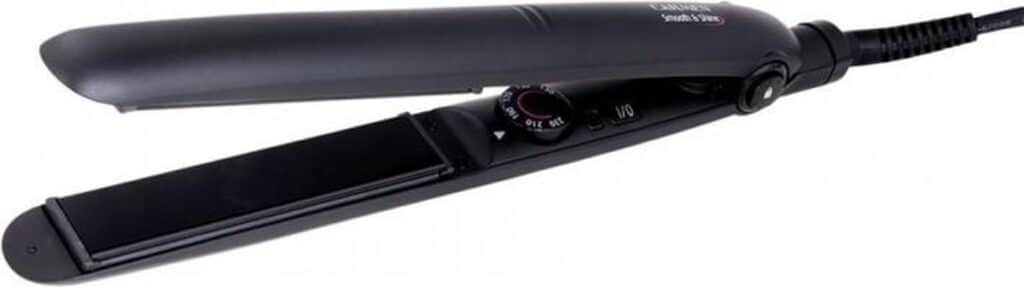 Zwarte stijltang met temperatuurregeling