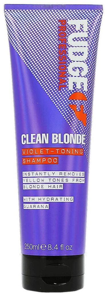 Paarse shampoo tube voor blond haar