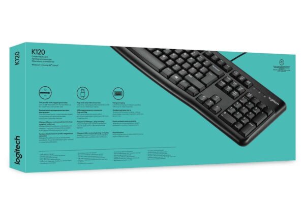 Logitech K120 bedraad toetsenbord verpakking