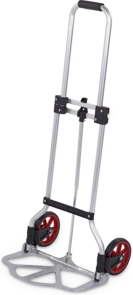 Opvouwbare steekwagen met rode wielen