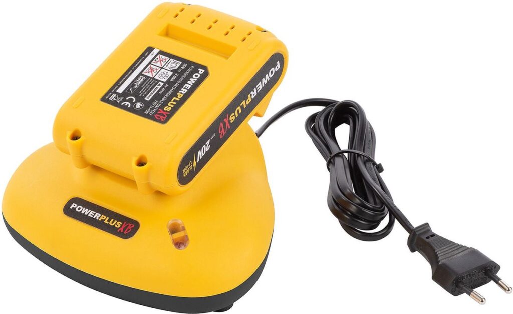 Gele PowerPlus schuurmachine met snoer