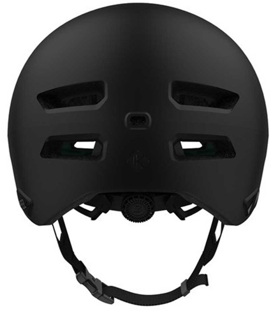 Matte zwarte fietshelm met ventilatieopeningen