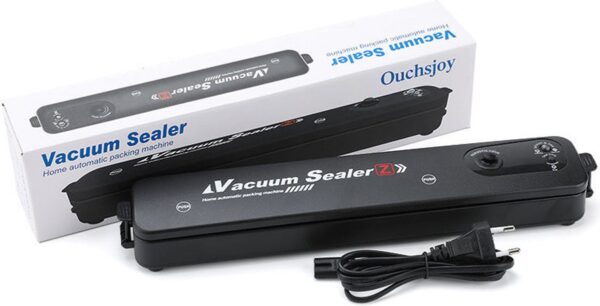 Vacuum sealer apparaat met verpakking en kabel