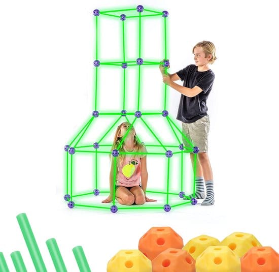 just23 glow in the dark mega speelgoed bouwpakket bouwspeelgoed – fort & hut bouwen
