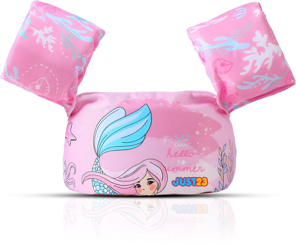 Roze zwembandjes met meermin ontwerp voor kinderen.
