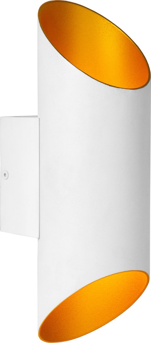 Applique murale blanche avec intérieur orange