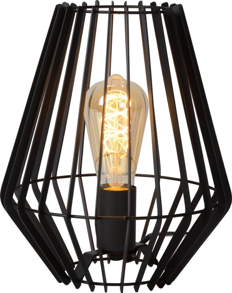 Industriële hanglamp met gloeilamp.