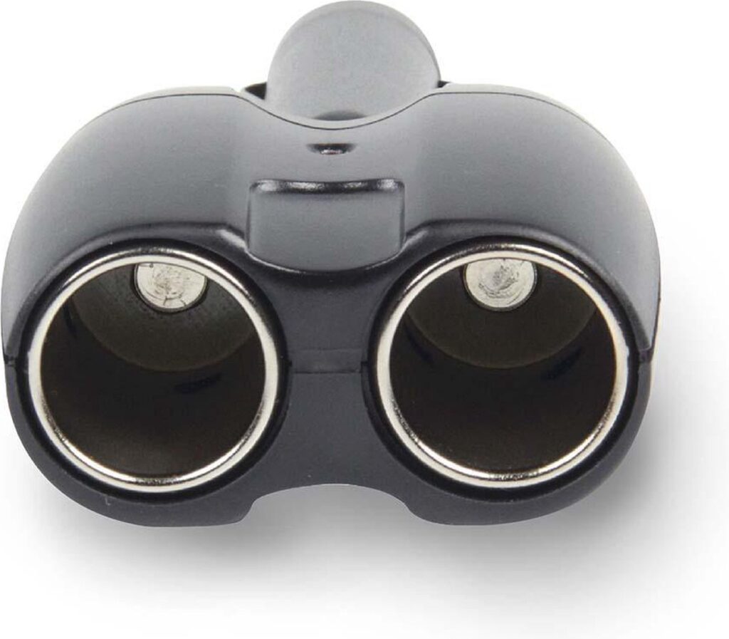 Dubbele USB-autolader, zwart