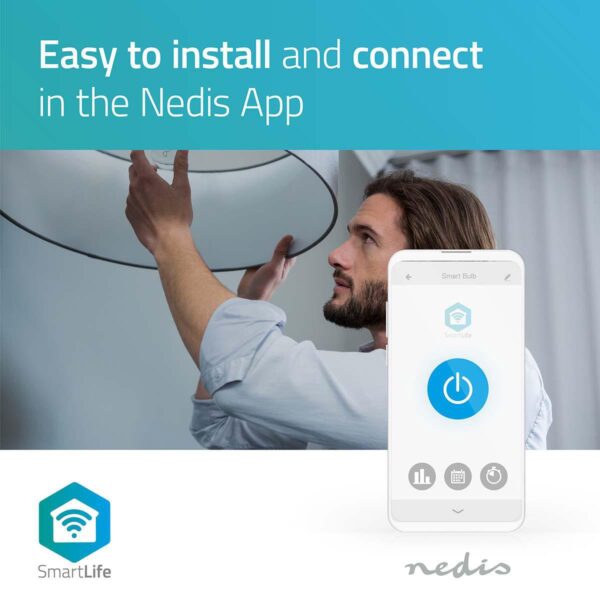 Installatie en verbinding via Nedis App eenvoudig.