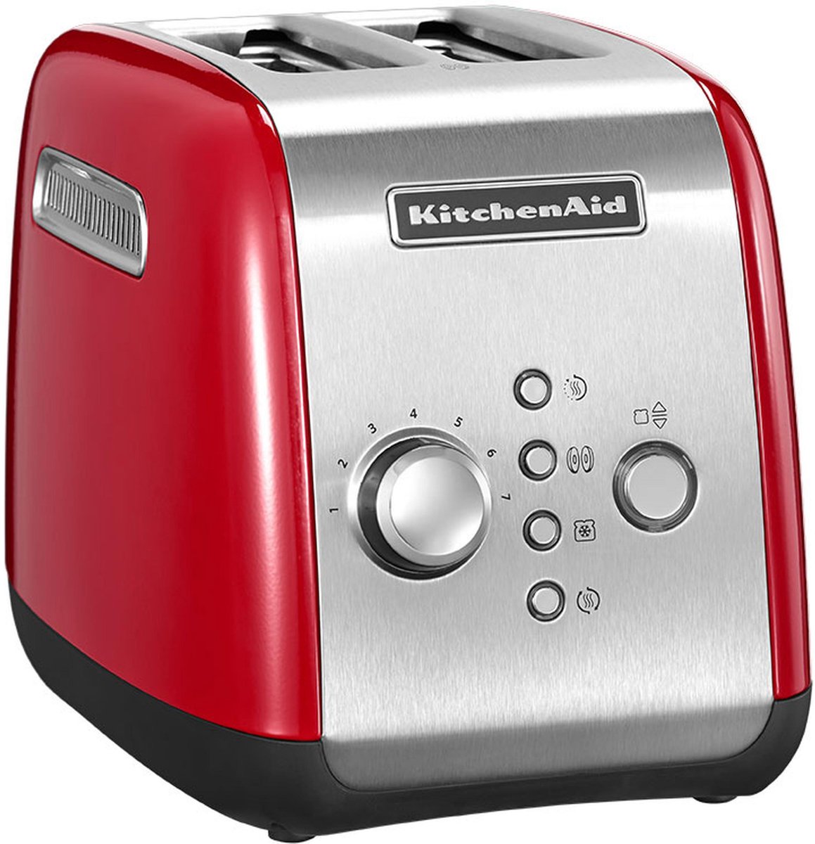Rode KitchenAid broodrooster met RVS voorzijde