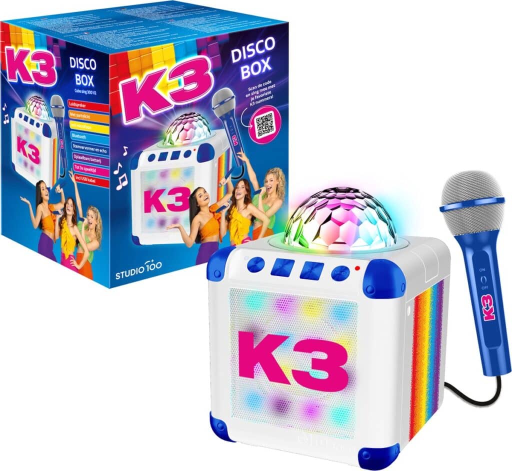 K3 disco box met microfoon en lichtshow