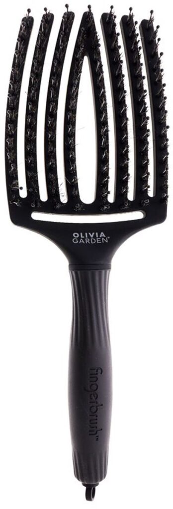 Zwarte Olivia Garden Fingerbrush haarborstel
