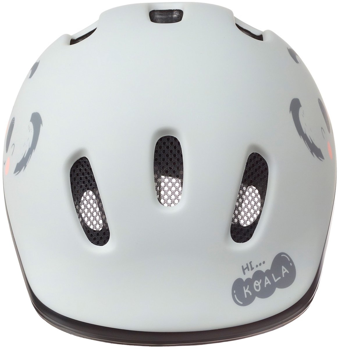 Witte kinderhelm met koala illustraties