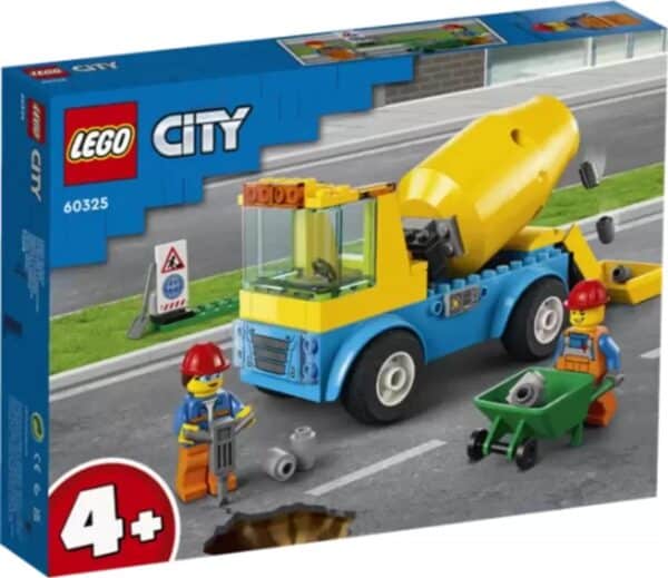 LEGO City bouwset met cementwagen en figuren.