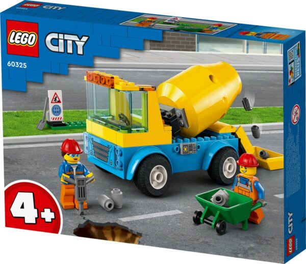 LEGO City cementwagenbouwset met speelminifiguren.